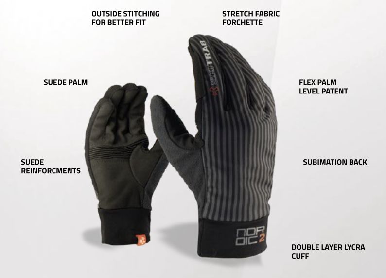 Caract&eacute;ristiques des gants de ski Nordic.2 Skitrab